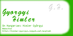 gyorgyi himler business card